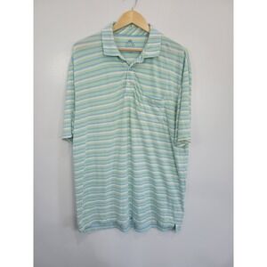Peter Millar Mountainside Collection Mens Large Striped Polo Shirt Short Sleeve‎